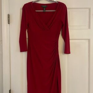 Lauren Ralph Lauren Red Long Sleeve Dress